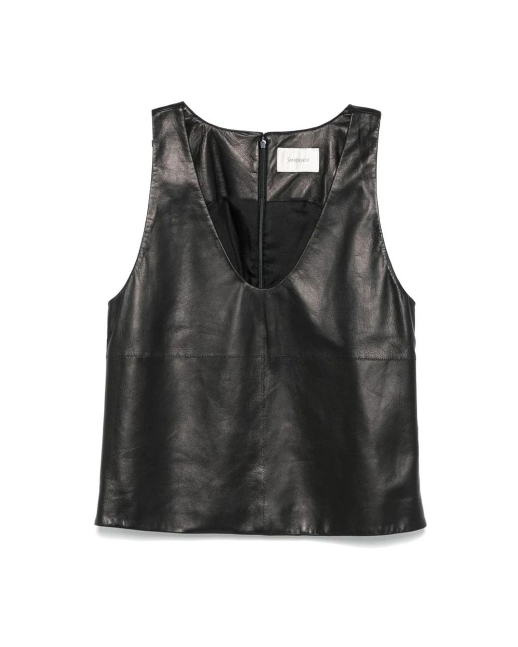 Saint Laurent Black Sleeveless Tops