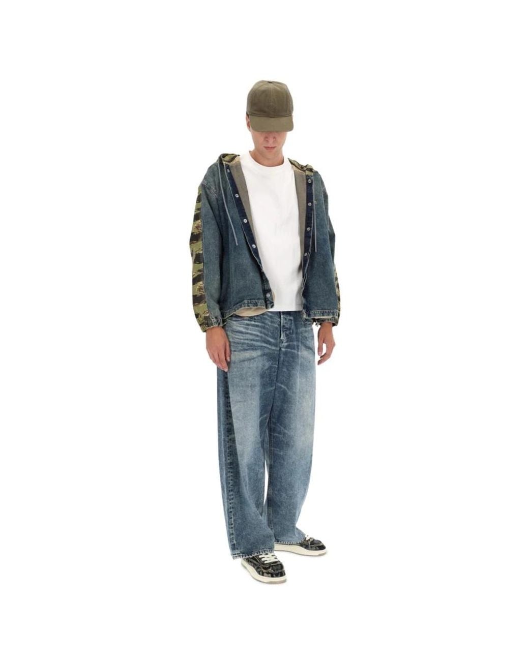 DIESEL Blue Denim Jackets for men