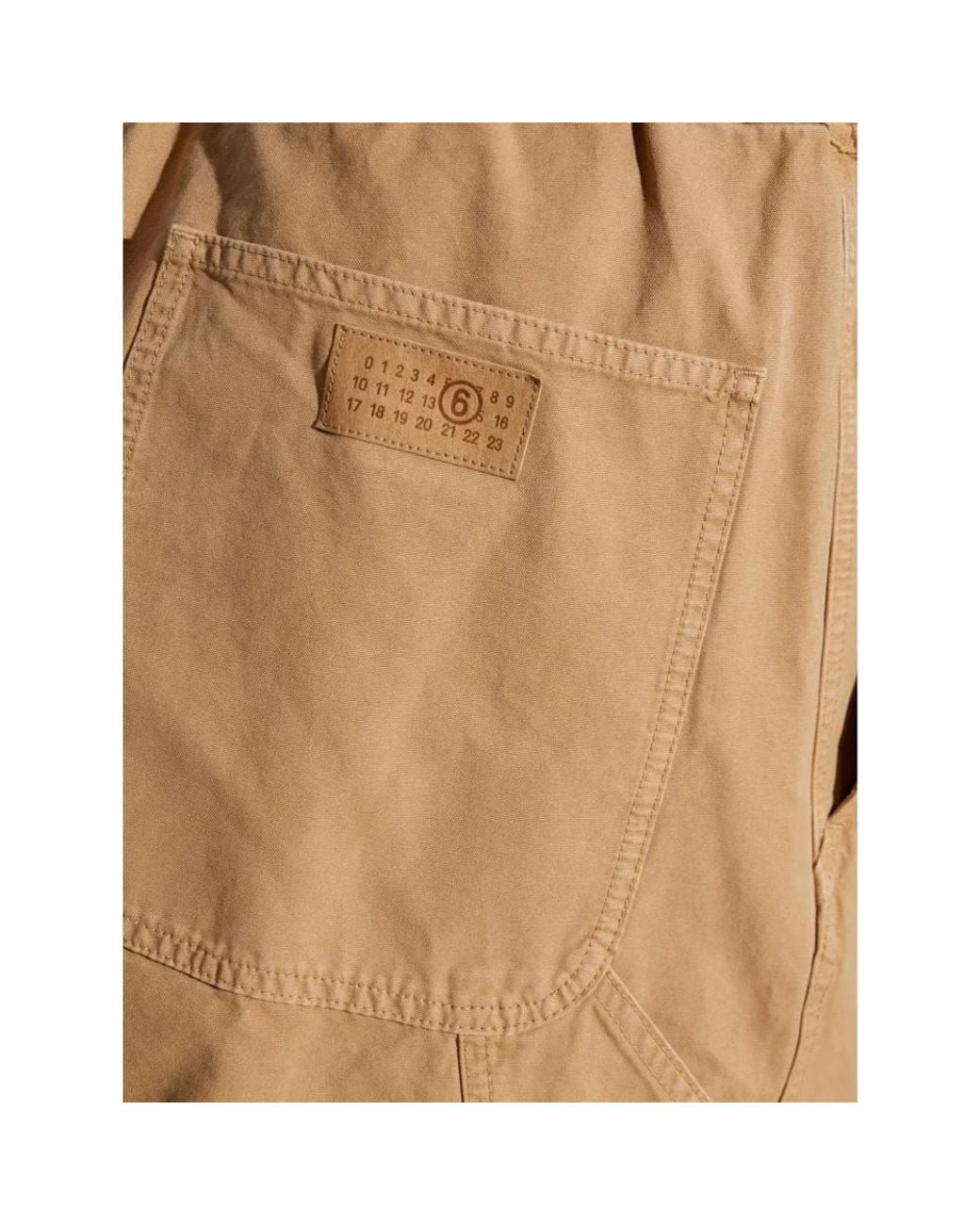 MM6 by Maison Margiela Natural Straight Trousers for men