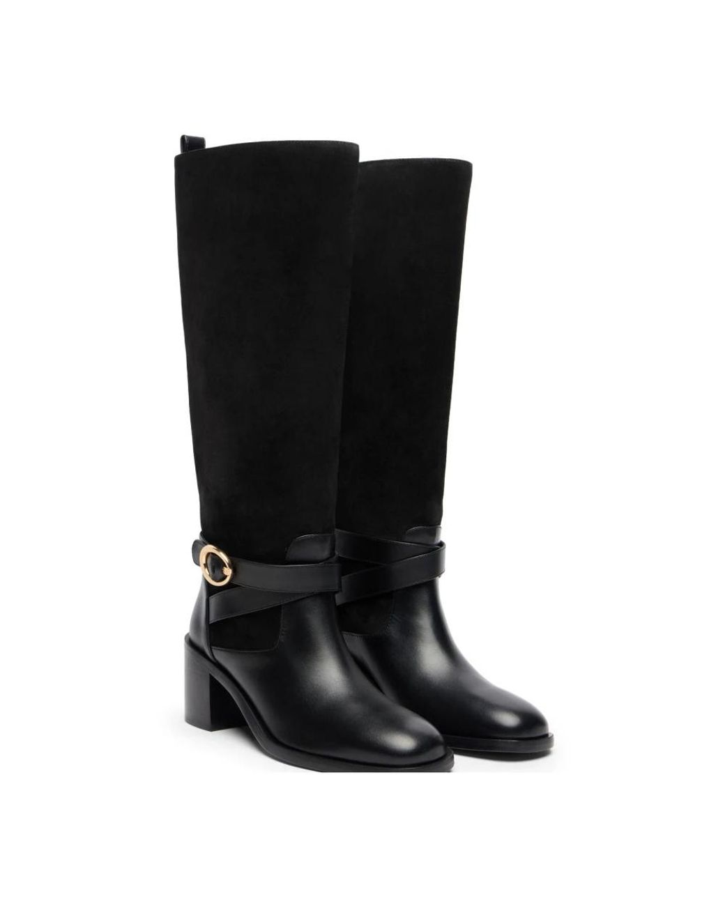 Stuart Weitzman Black Benni Riding Boot 55