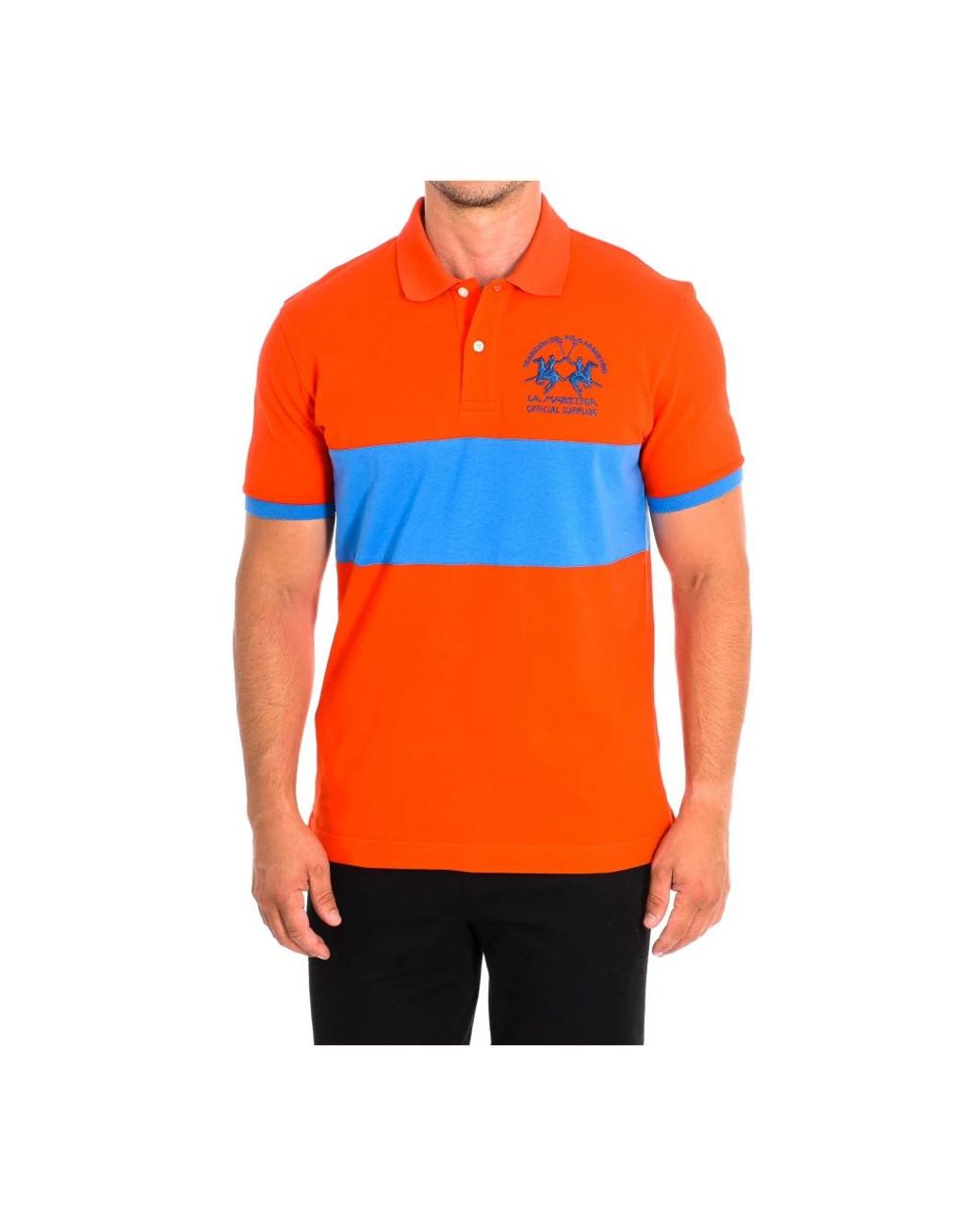 La Martina Orange Polo Shirts for men