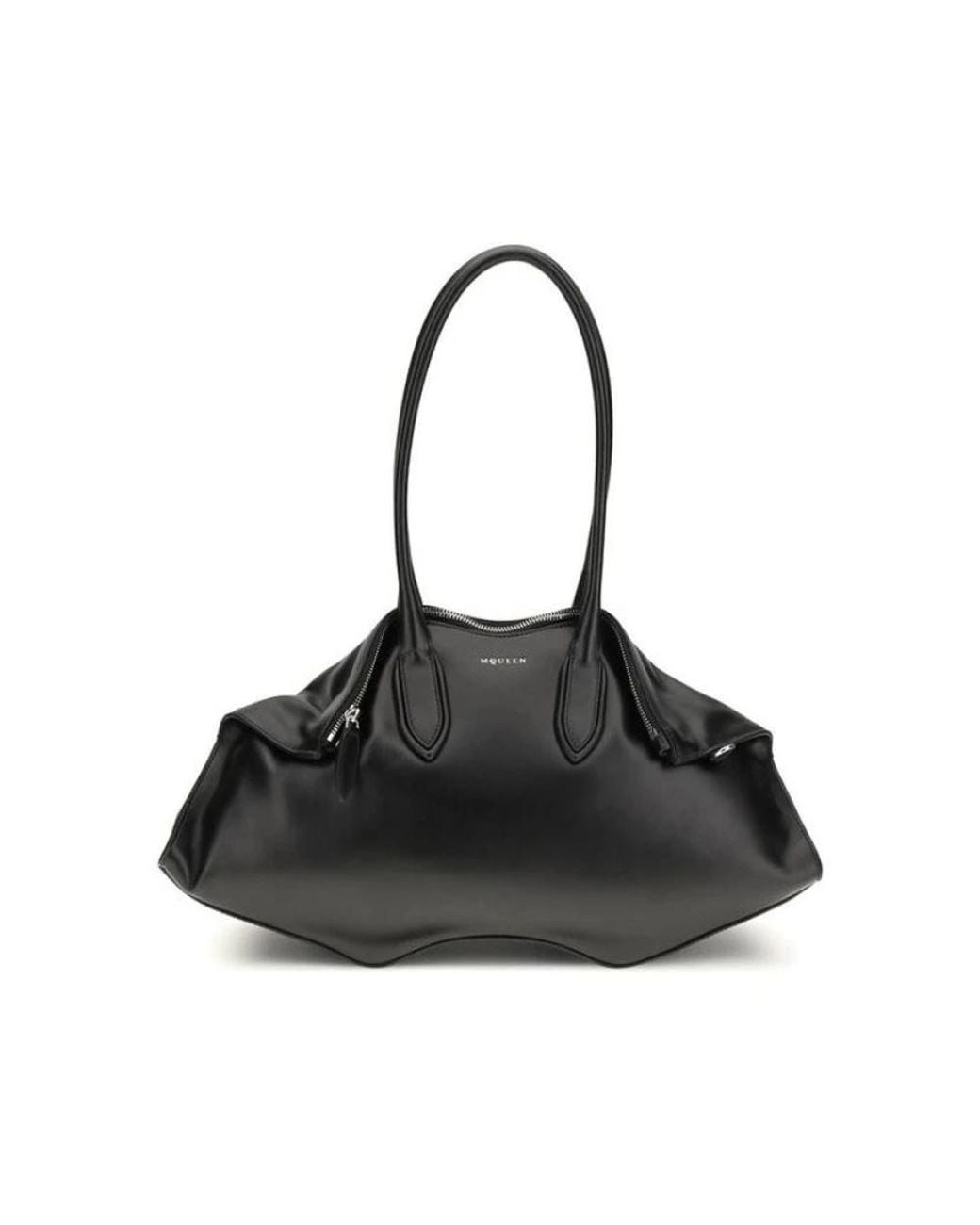 McQueen Black Shoulder Bags