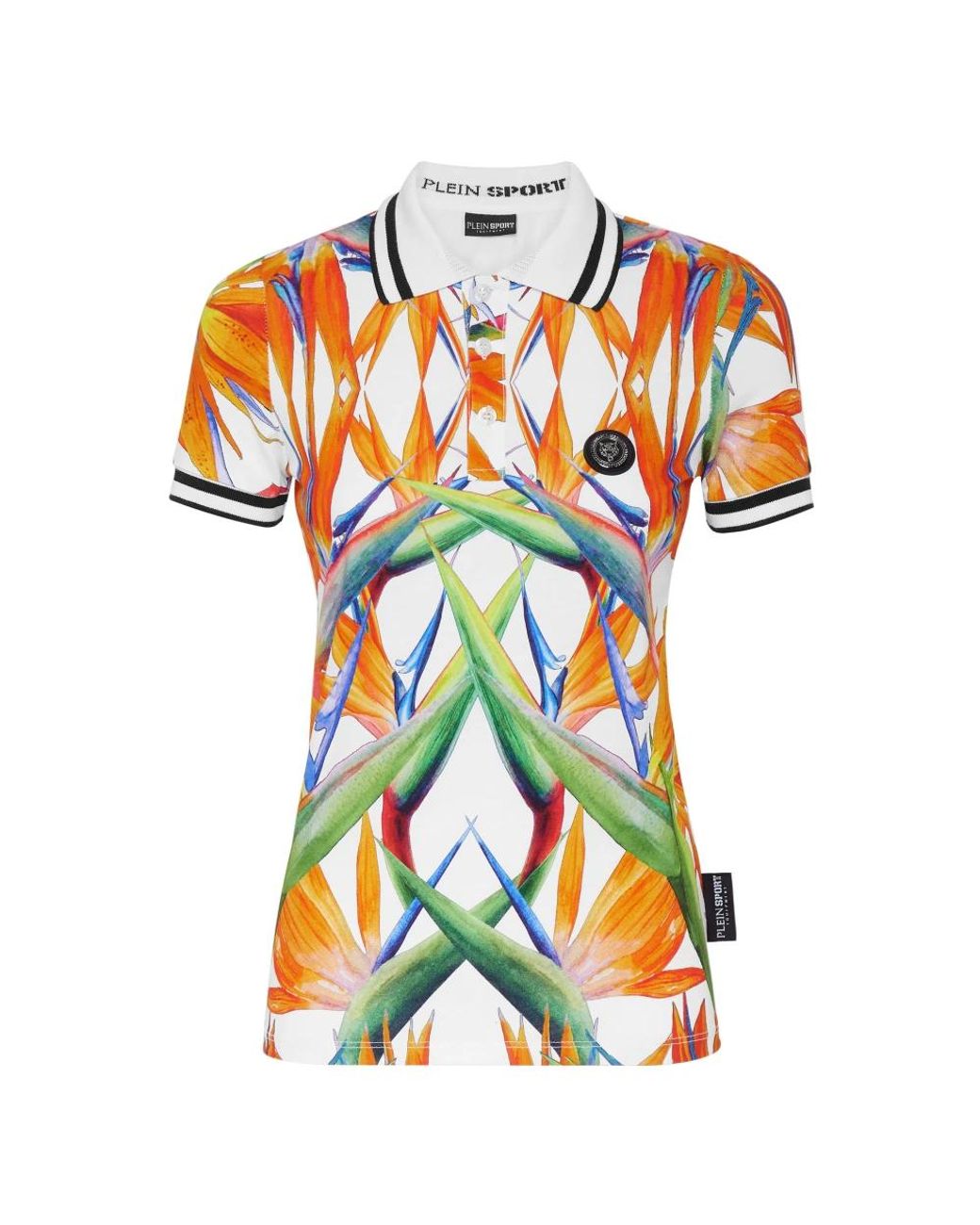 Philipp Plein Fitness ,Veelkleurig ,Katoen Polo Shirt Ss in het Blue