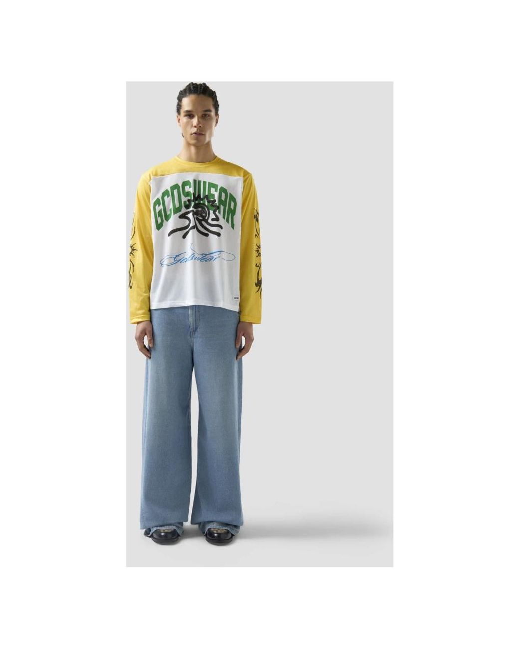 Gcds White Long Sleeve T-Shirts for men