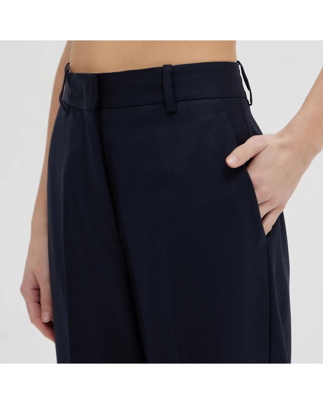 Erika Cavallini Semi Couture Blue Wide Trousers