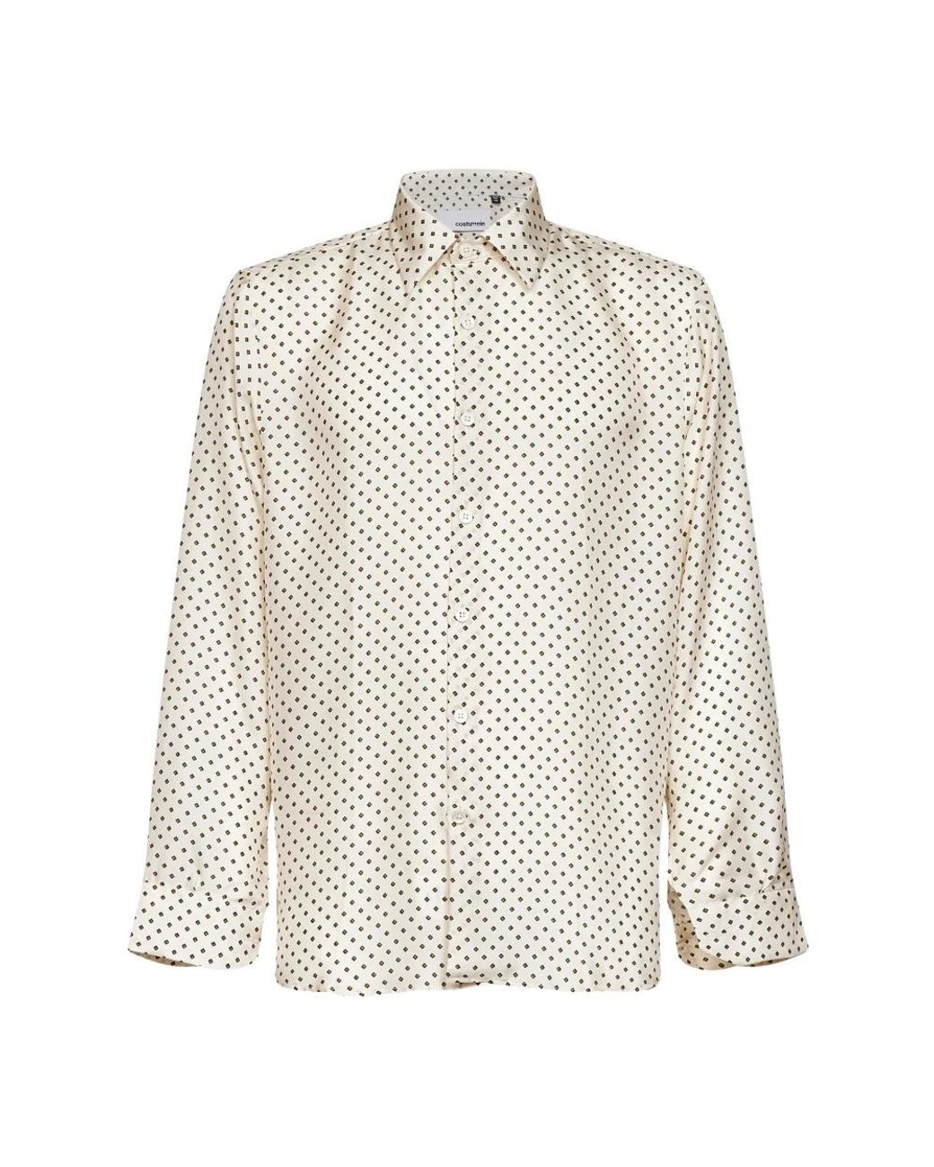 Costumein White Casual Shirts for men