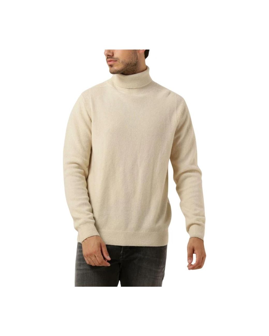 Anerkjendt Truien & Vesten ,Wol Off- Lambswool Roll Neck Sweater in het Natural voor heren
