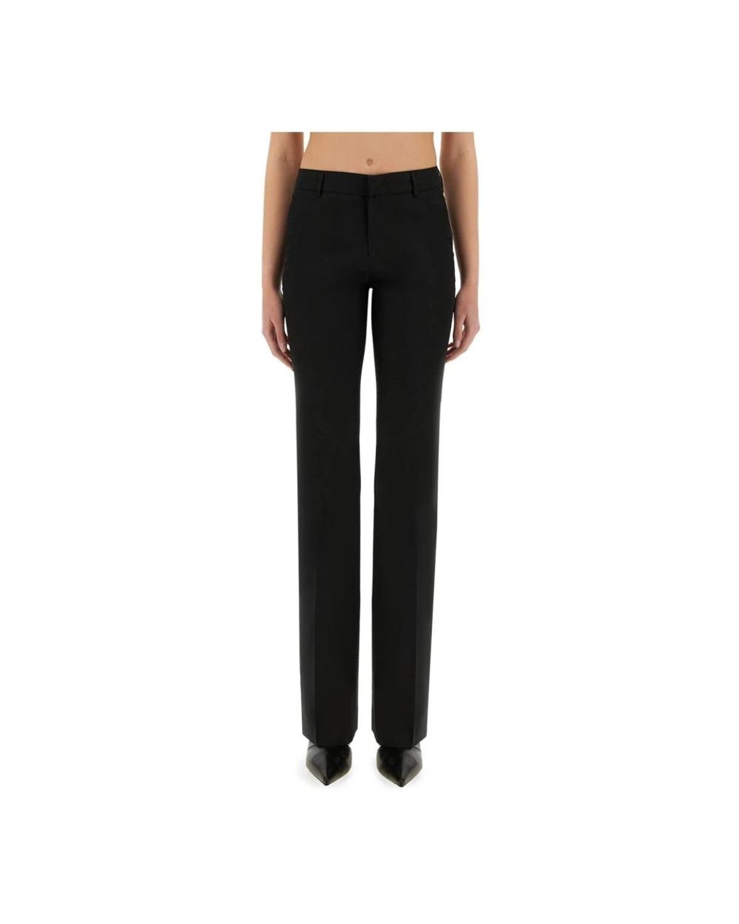 PT Torino Black Straight Trousers