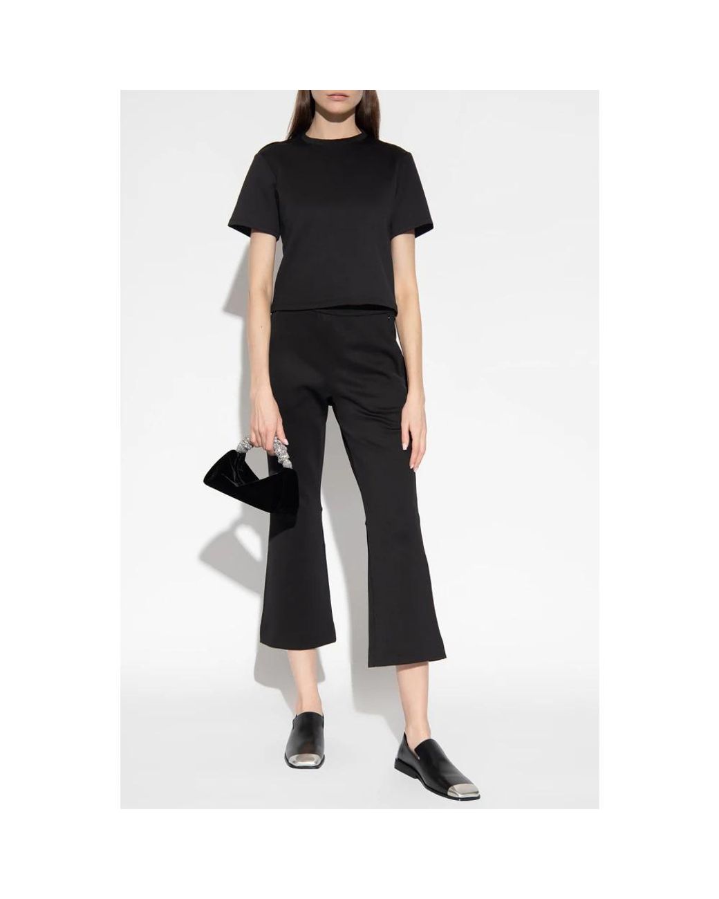 Proenza Schouler Black Cropped Trousers