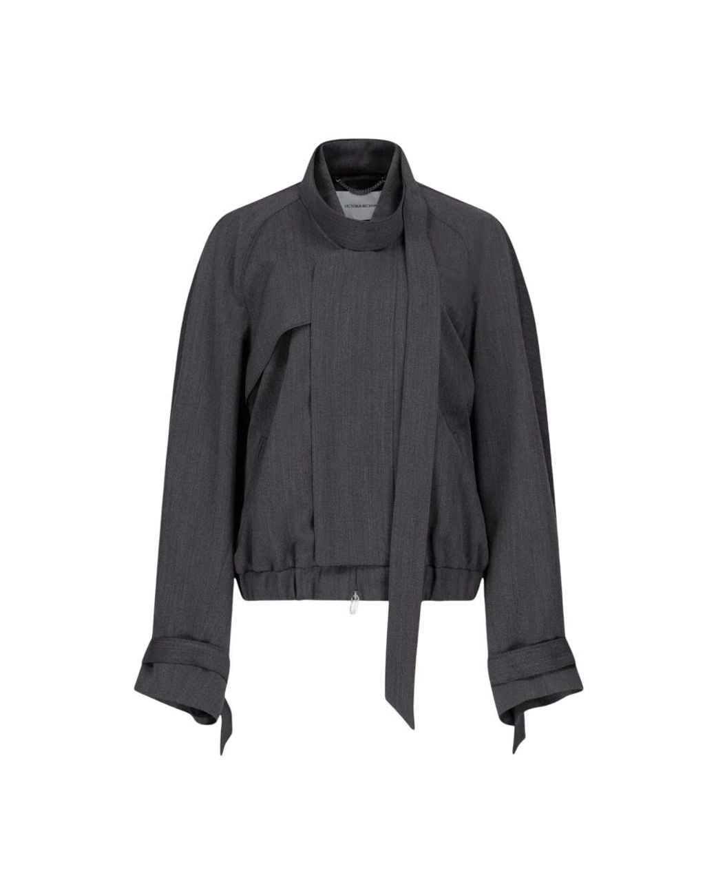 Victoria Beckham Black Bomber Jackets