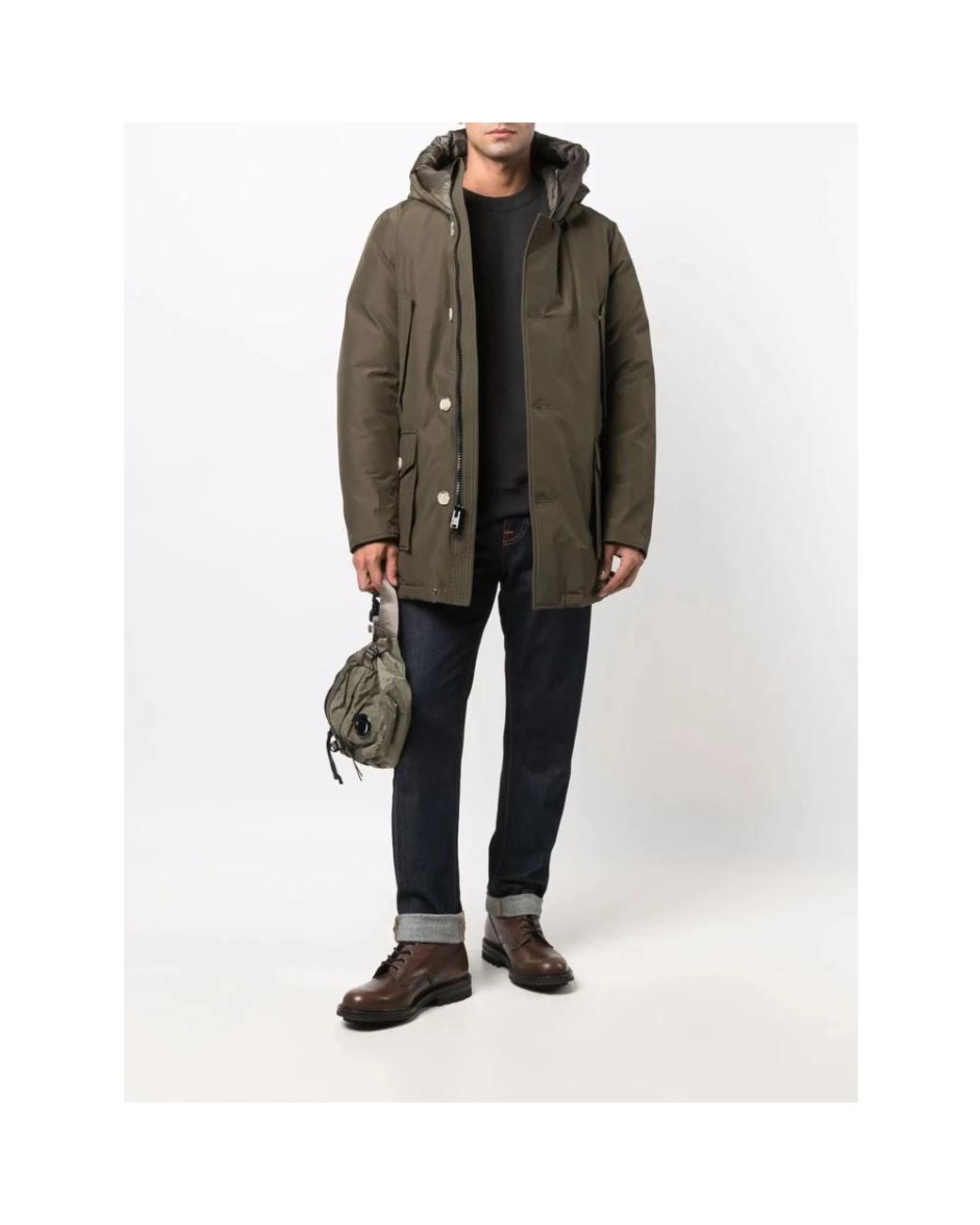 Down Jackets Woolrich de hombre de color Green