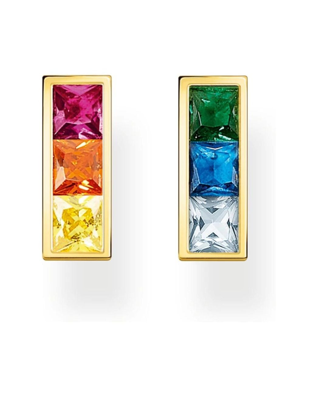 Thomas Sabo Green Ohrstecker Bunte Steine
