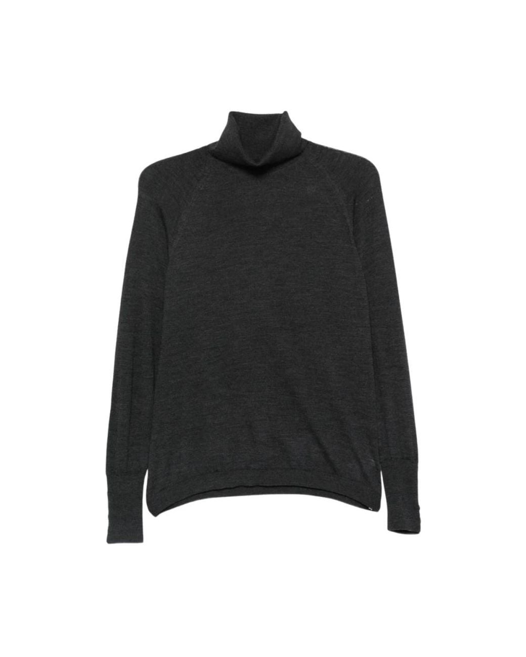 Alpha Studio Black Roll Neck Pullover