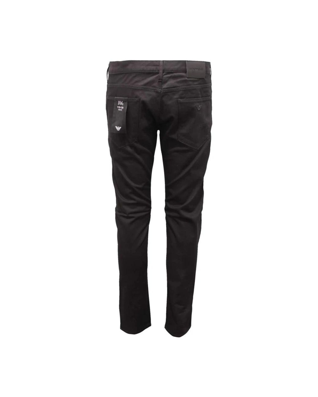 Armani Black Slim-Fit Trousers for men