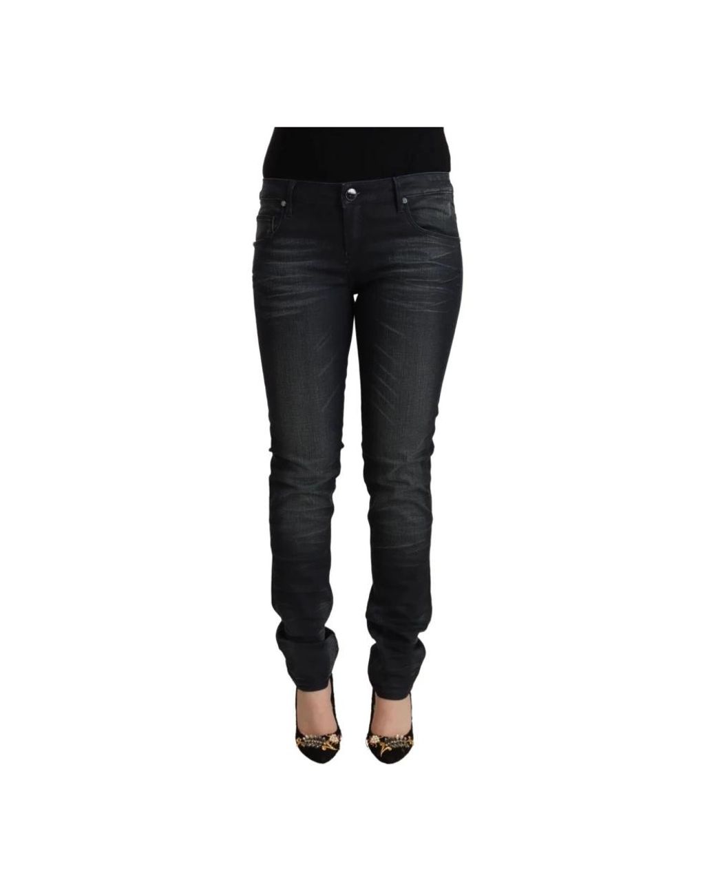 Acht Black Slim-Fit Jeans