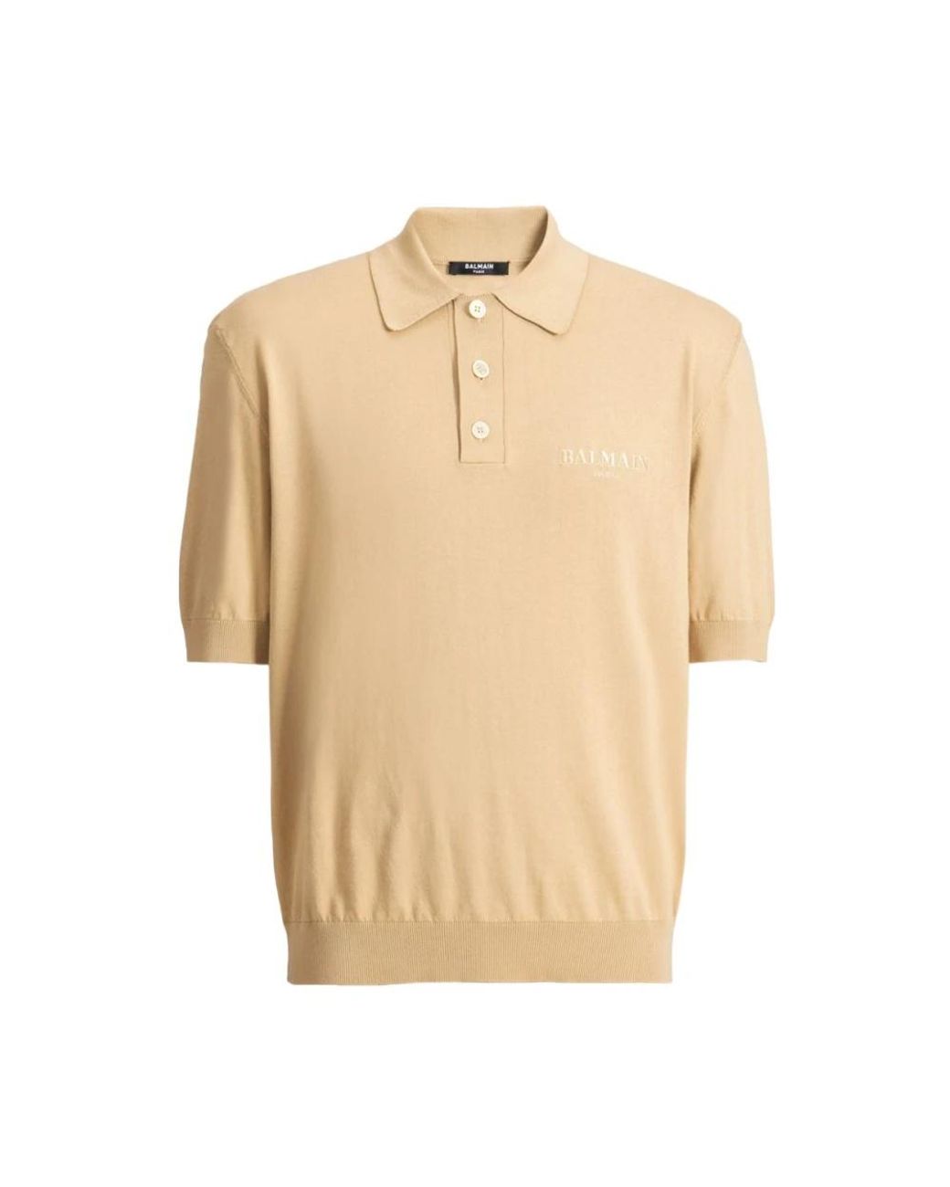 Balmain Natural Polo Shirts for men