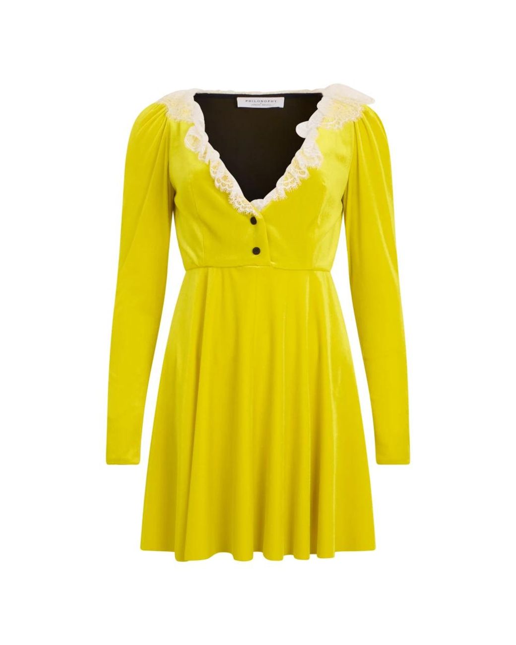Philosophy Di Lorenzo Serafini Yellow Short Dresses