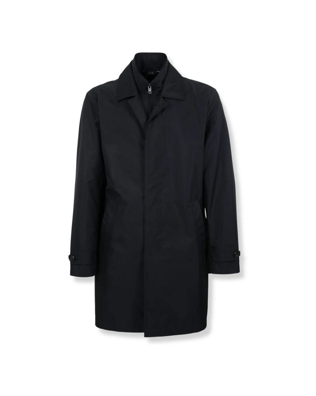 Fay Black Single-Breasted Coats for men