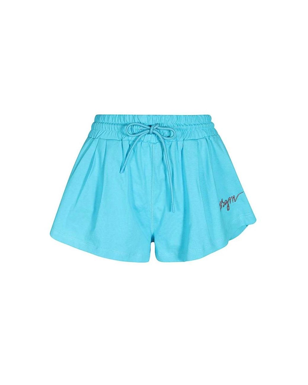 MSGM Blue Baumwoll-Shorts Mit Elastischem Bund