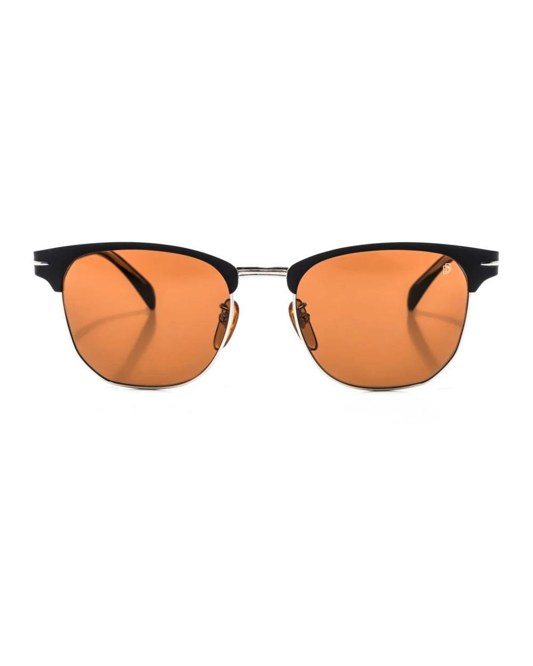 David Beckham Accessoires ,Zwart ,Ronde Metalen Zonnebril 7057Fs in het Brown voor heren
