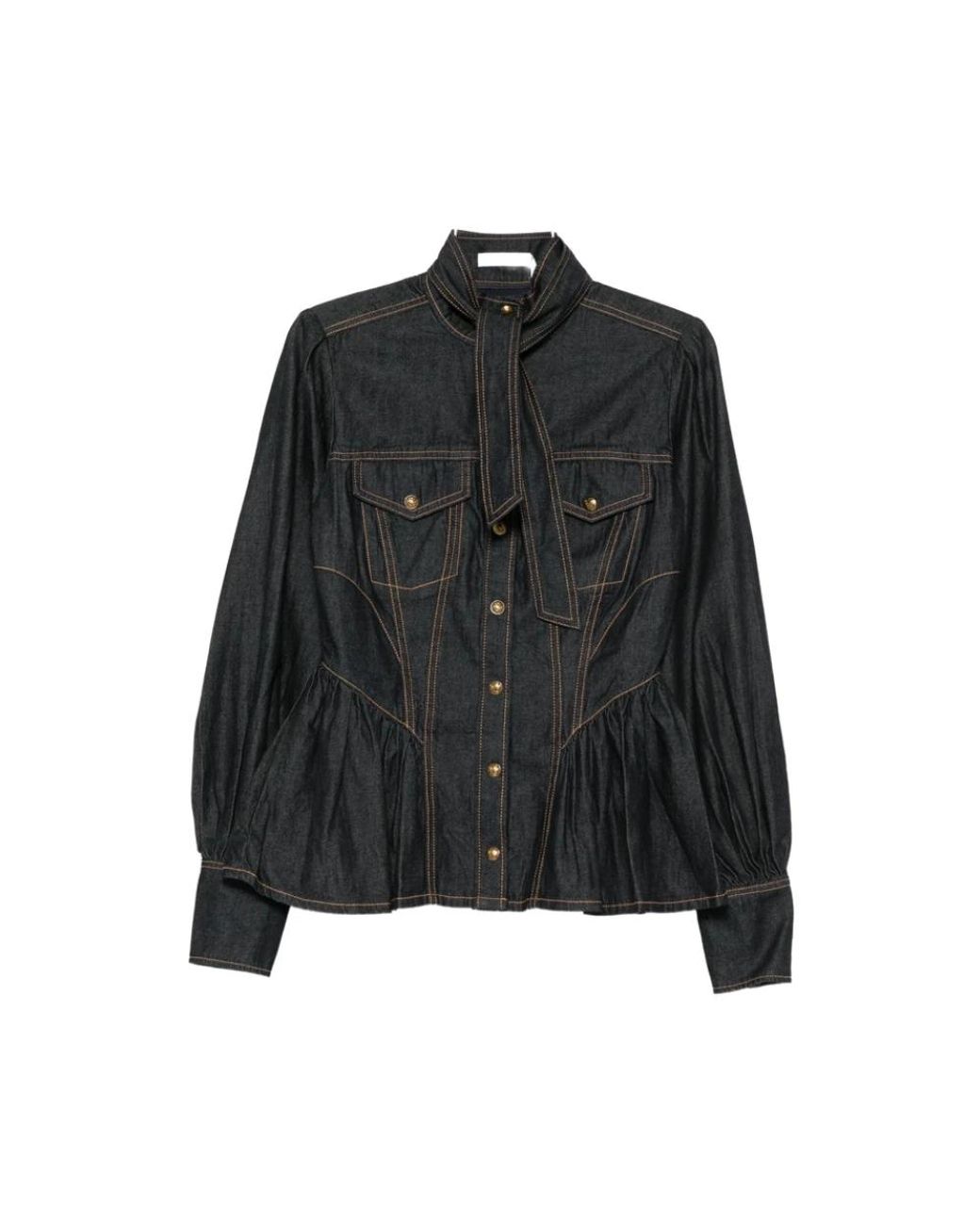 Denim Shirts Zimmermann de color Black