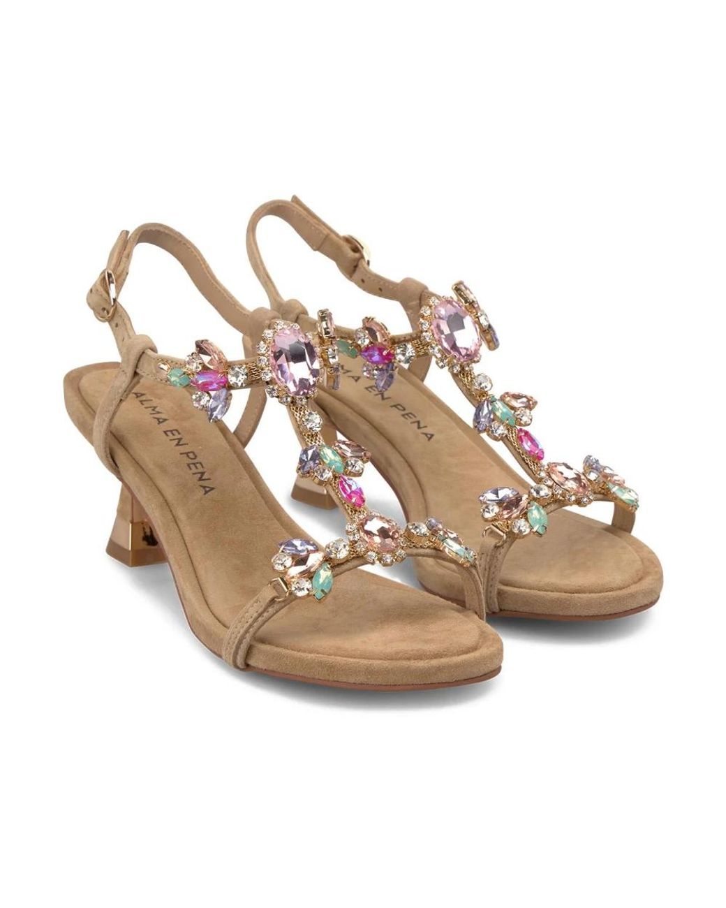 Alma En Pena. Metallic High Heel Sandals