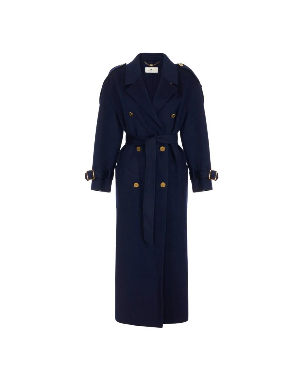 Elisabetta Franchi Blue Trench Coats
