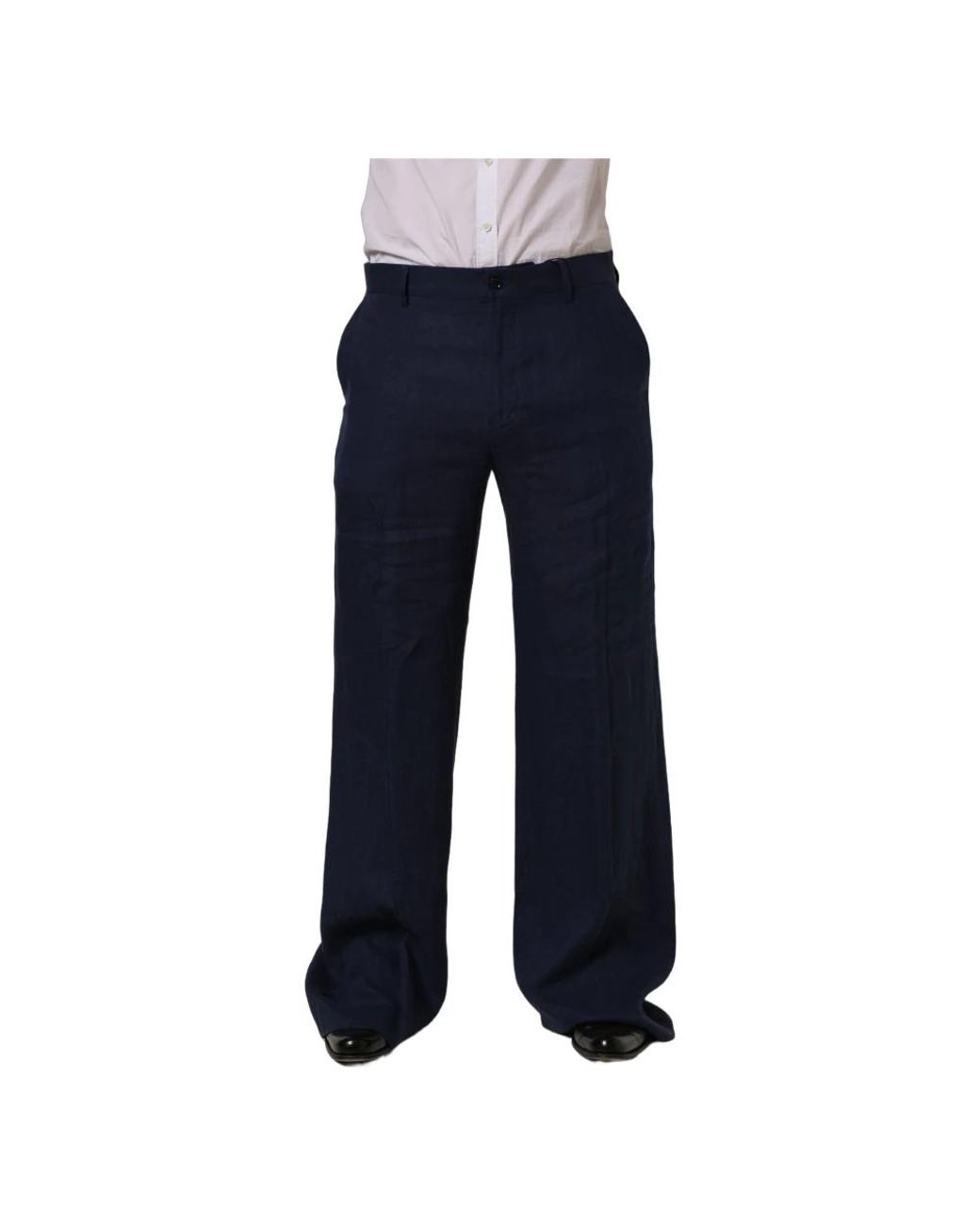 Dolce & Gabbana Blue Wide Trousers for men