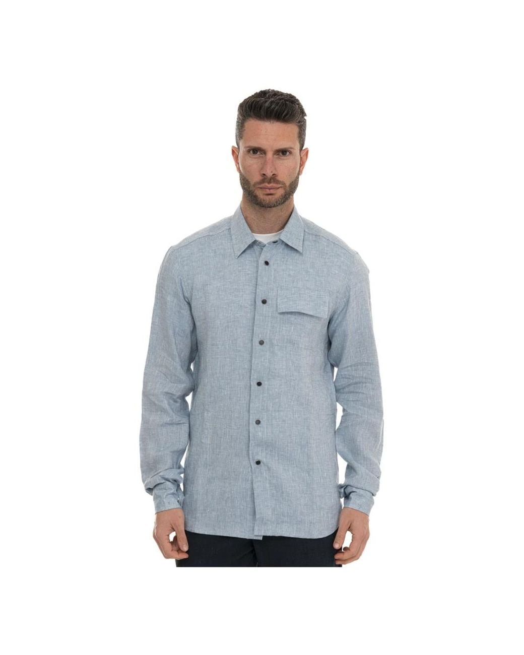 Kiton Blue Casual Shirts for men