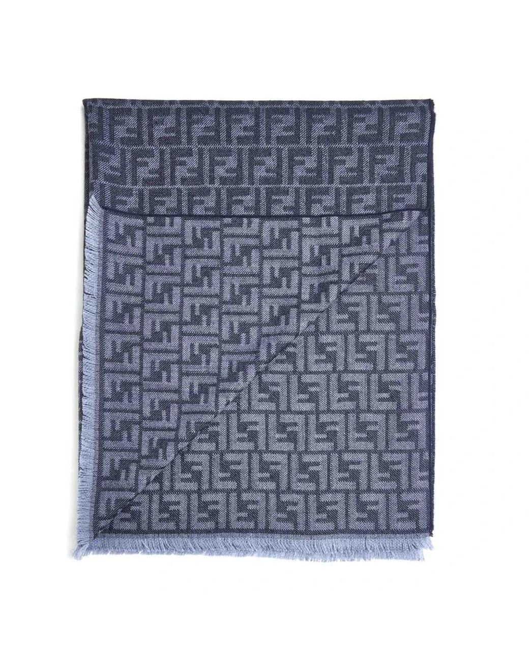 Fendi Blue Winter Scarves for men
