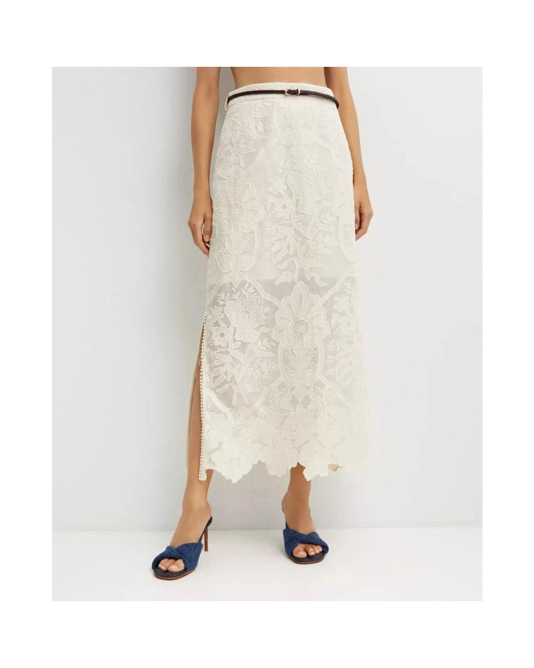 Zimmermann Natural Midi Skirts