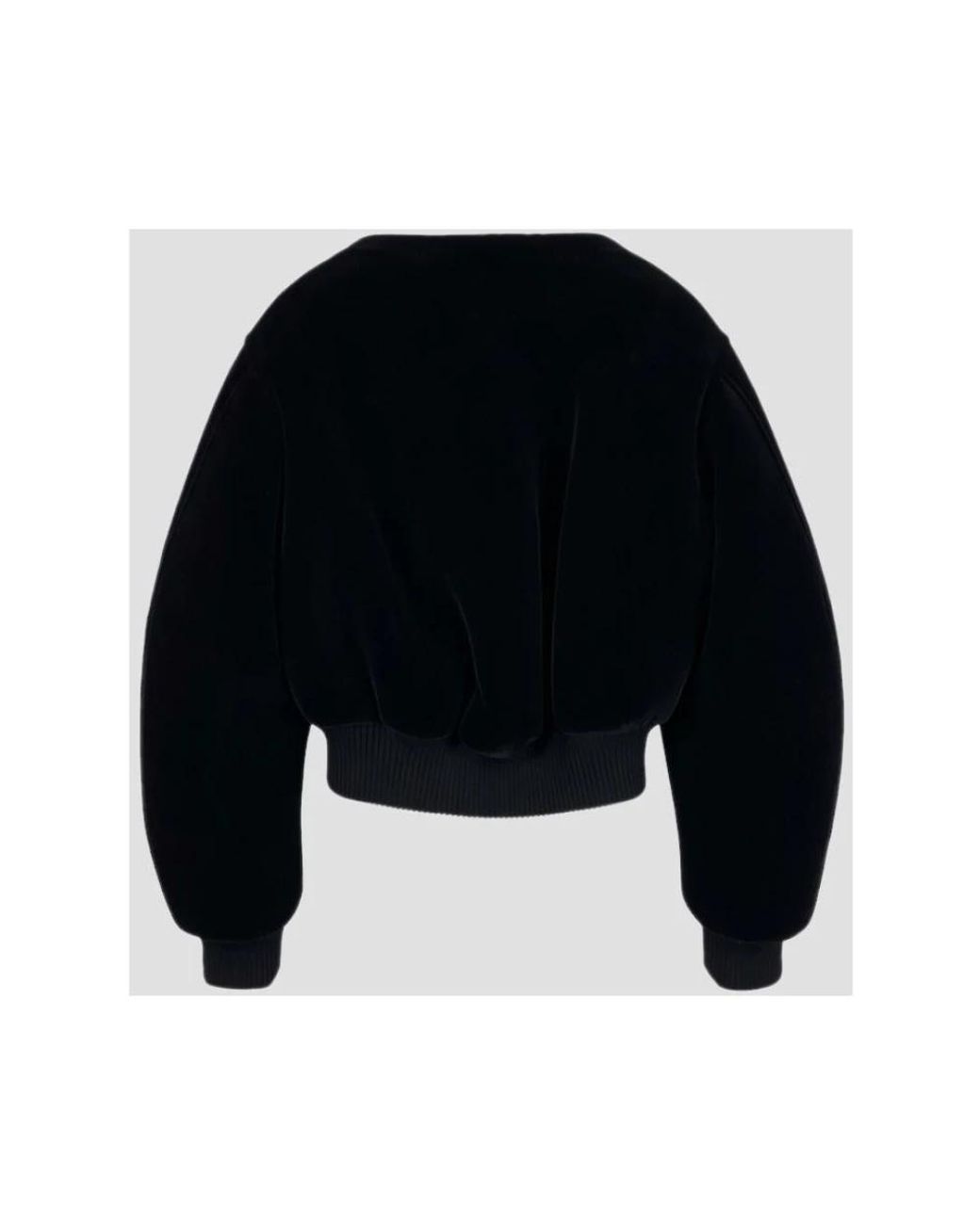 Jean Paul Gaultier Black Boxy-Fit Cropped Bomber Jacket