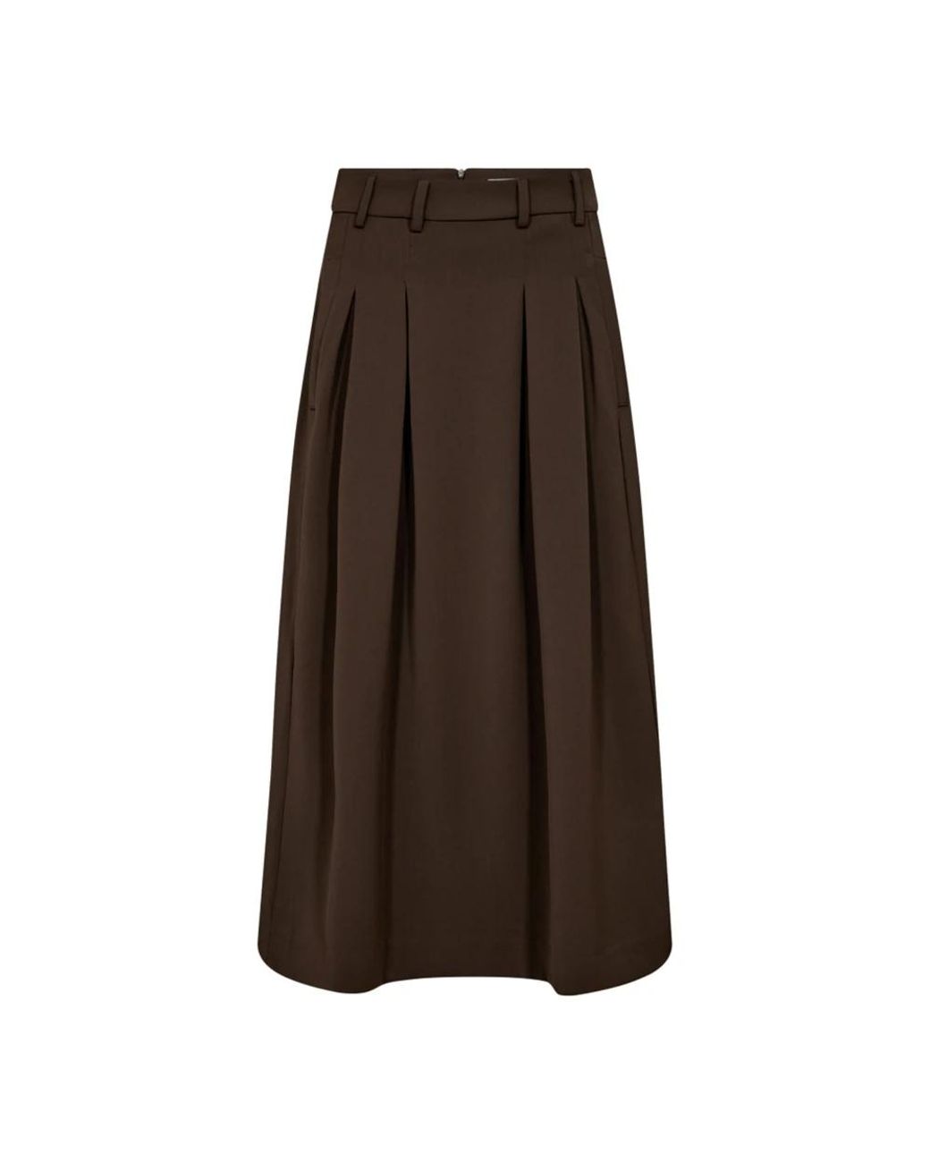 co'couture Rokken ,Bruin ,Polyester Plooirok Met Ceintuurlussen in het Brown