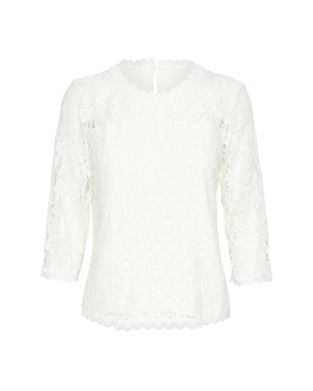 Blouses Cream de color White