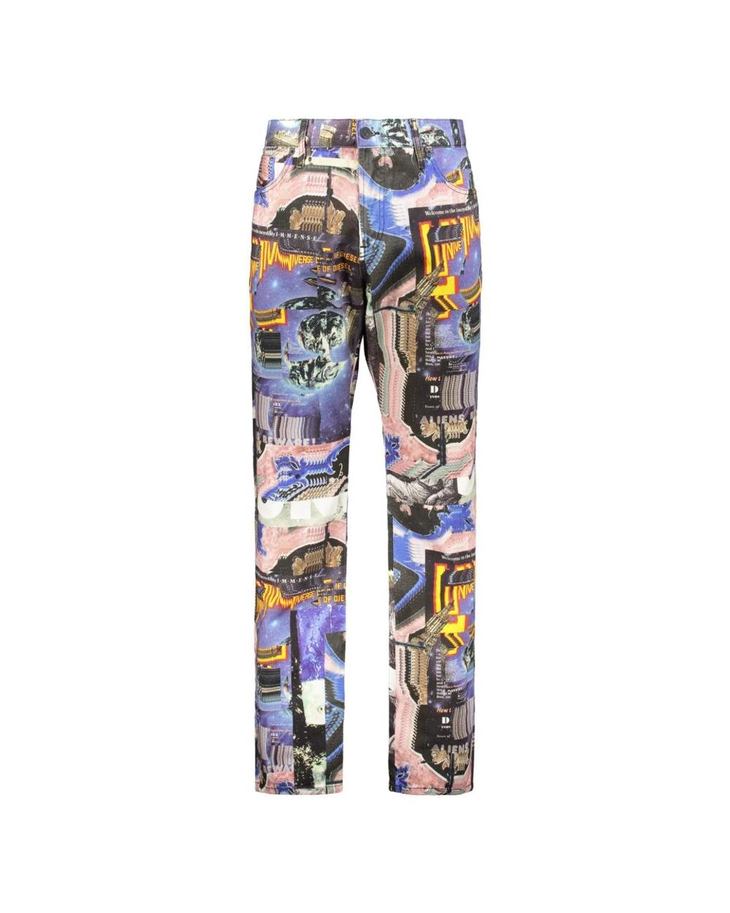 DIESEL Blue Straight Jeans for men