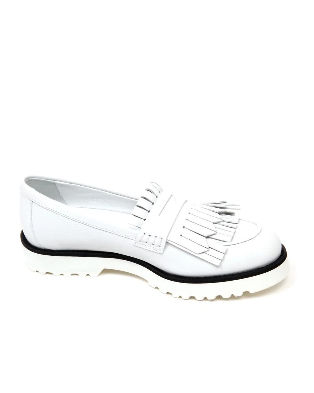 Hogan Schoenen ,Wit ,Frangia Loafer in het White