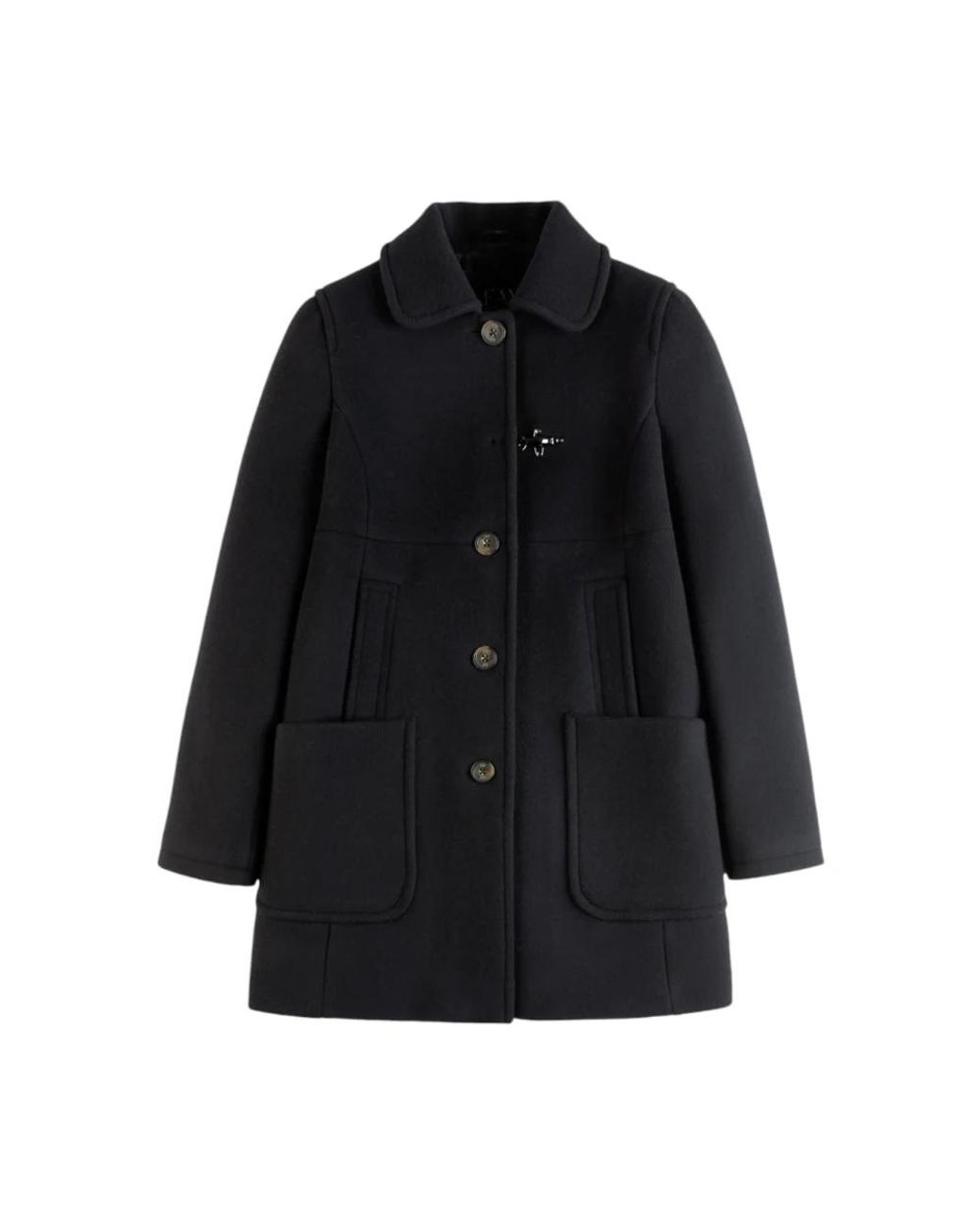 Fay Black Single-Breasted Coats