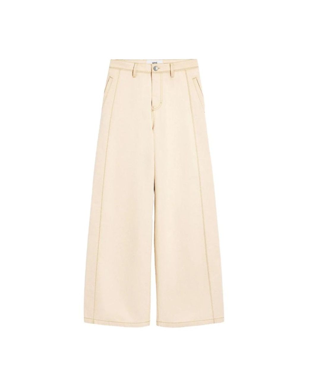 AMI Natural Wide Trousers