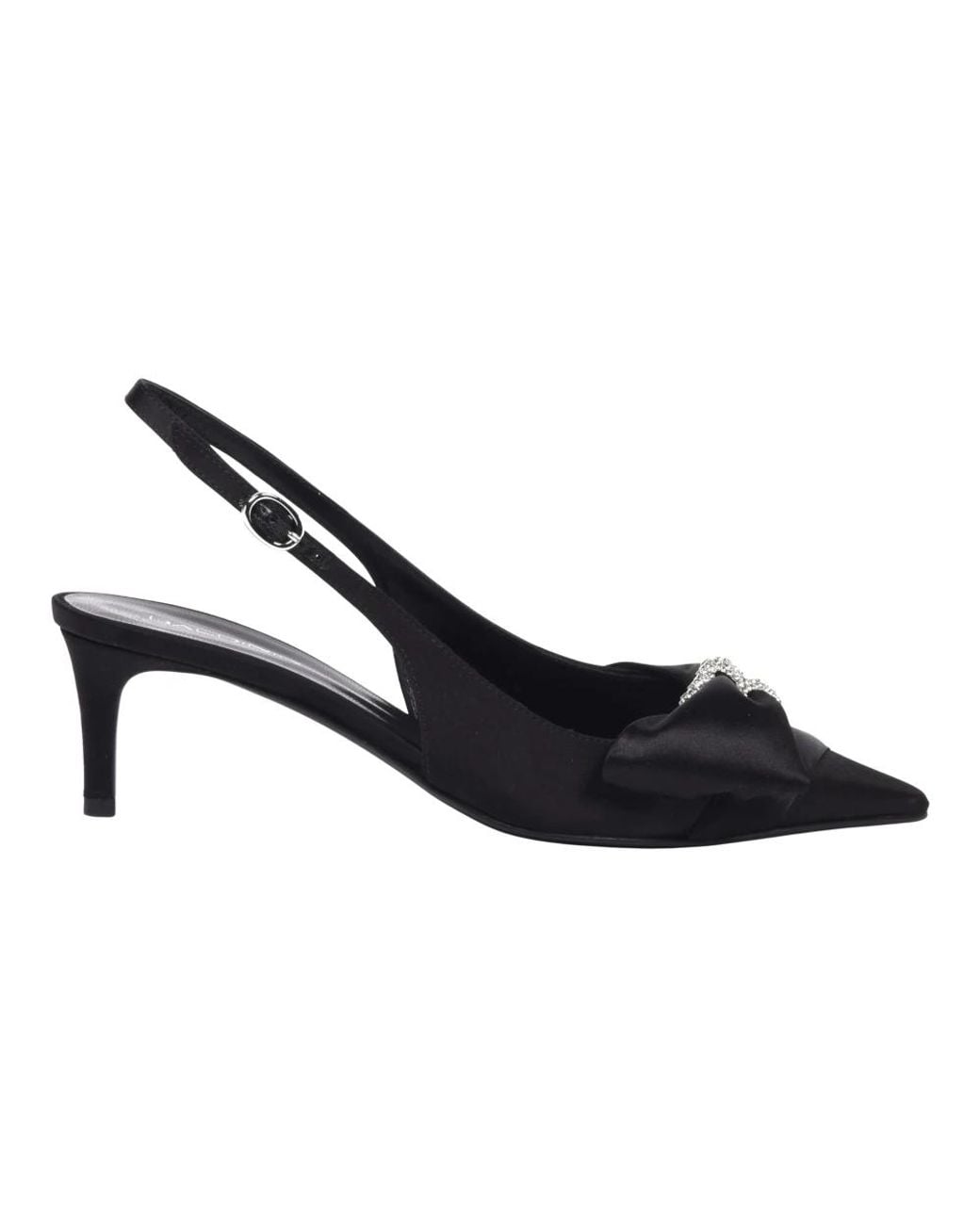 Baldinini Satin Slingback Pomp in het Blue