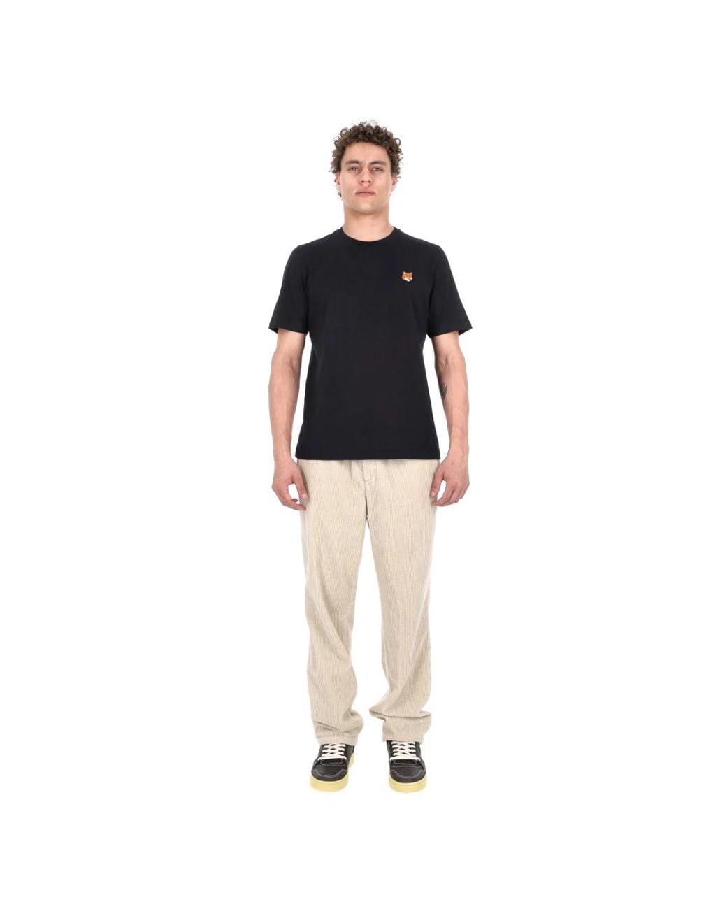 Maison Kitsuné Black T-Shirts for men