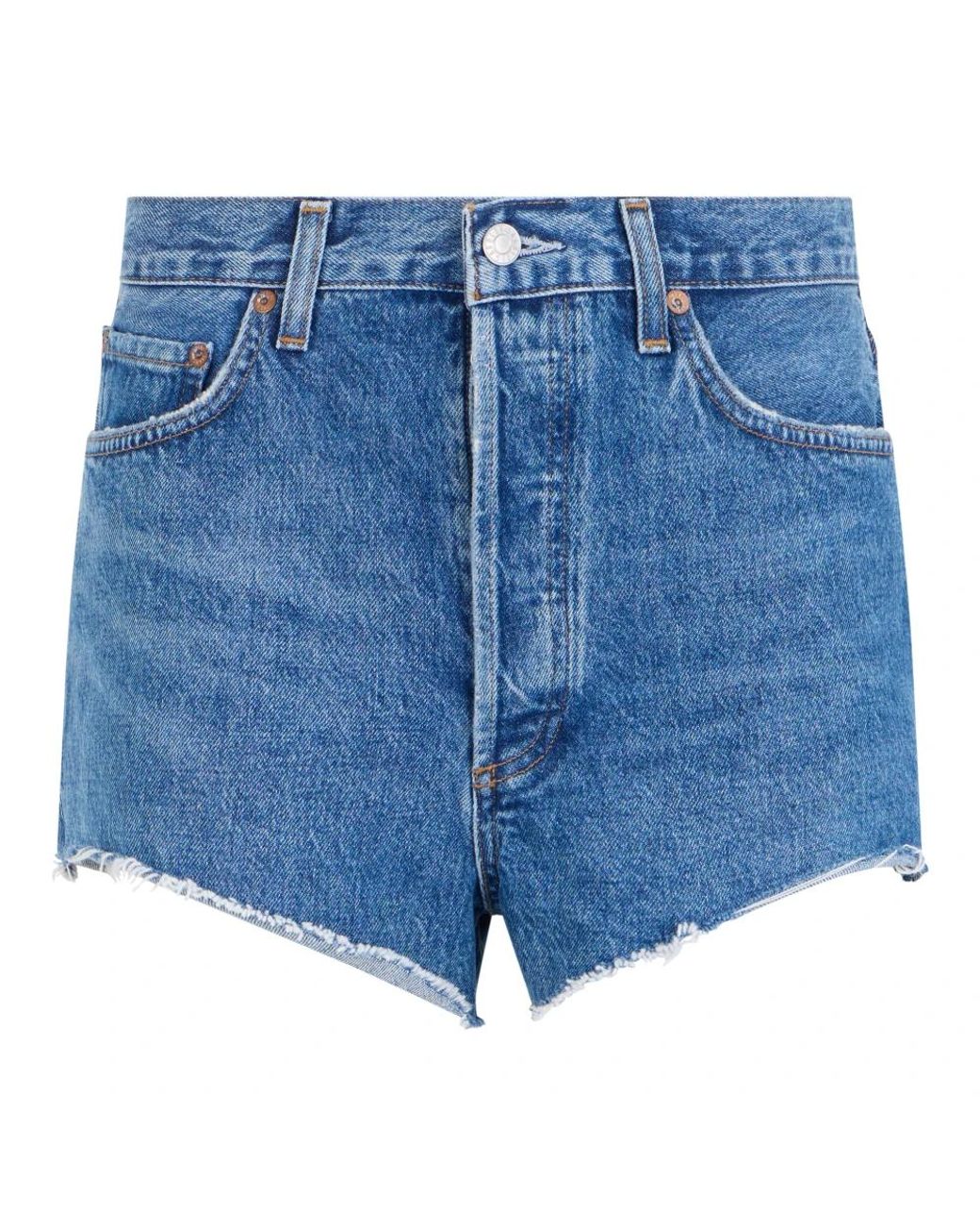 Agolde Blue Denim Shorts