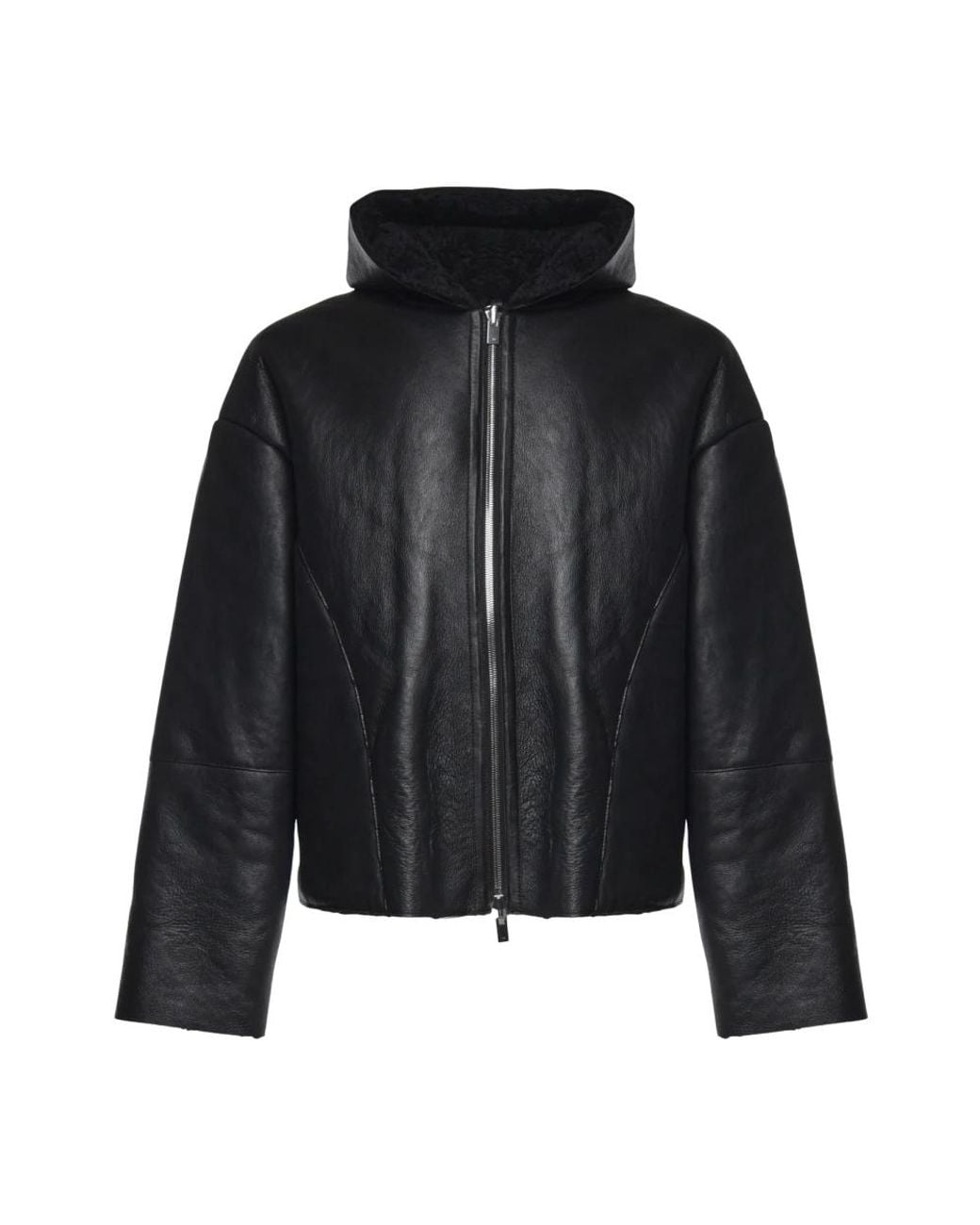 HELIOT EMIL Black Leather Jackets for men
