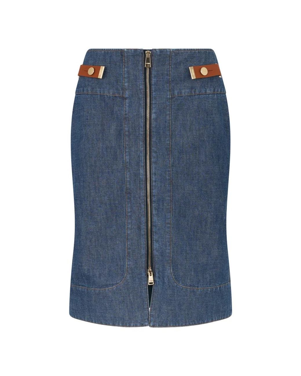 Fendi Blue Denim Skirts