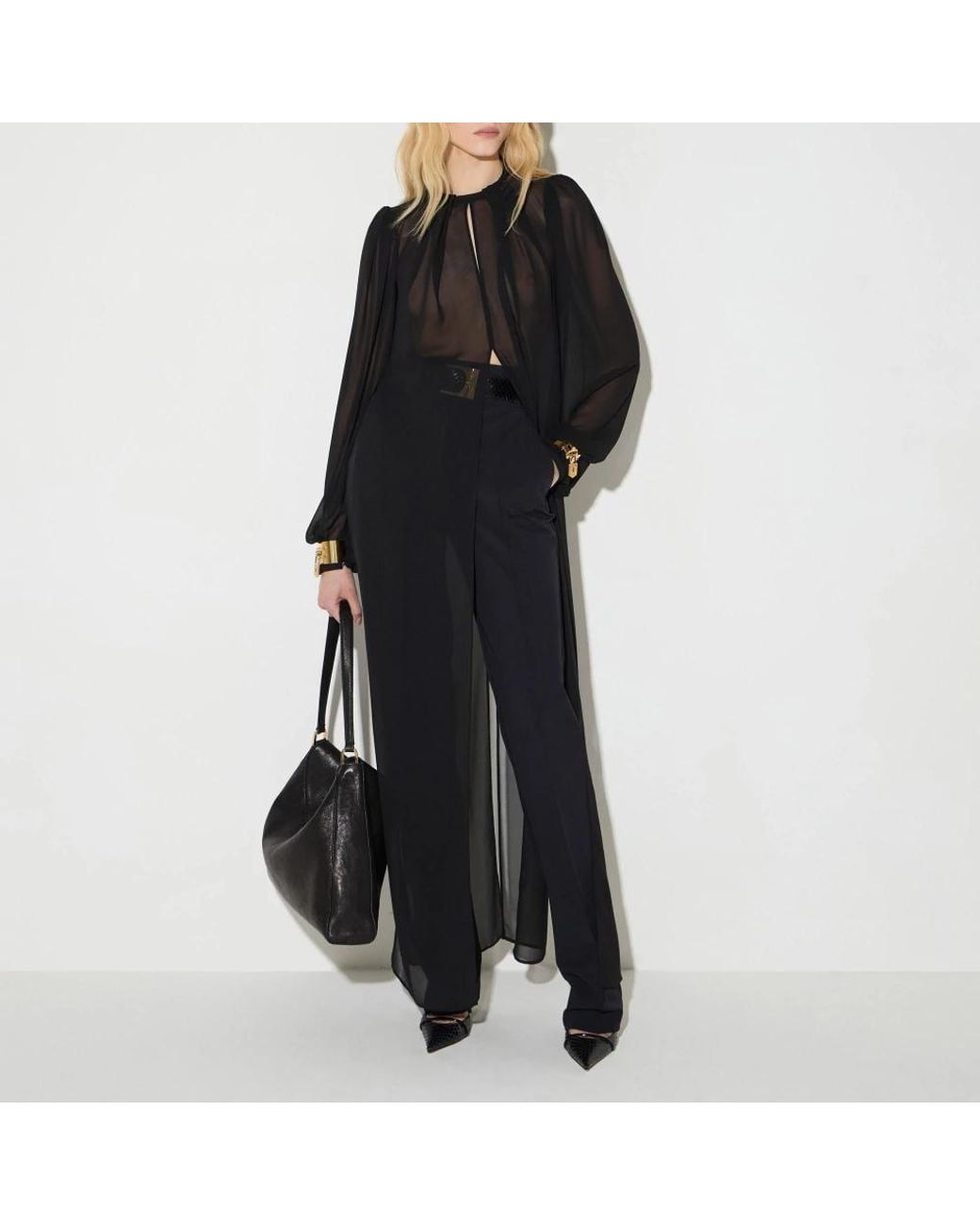 Elisabetta Franchi Gray Kimonos