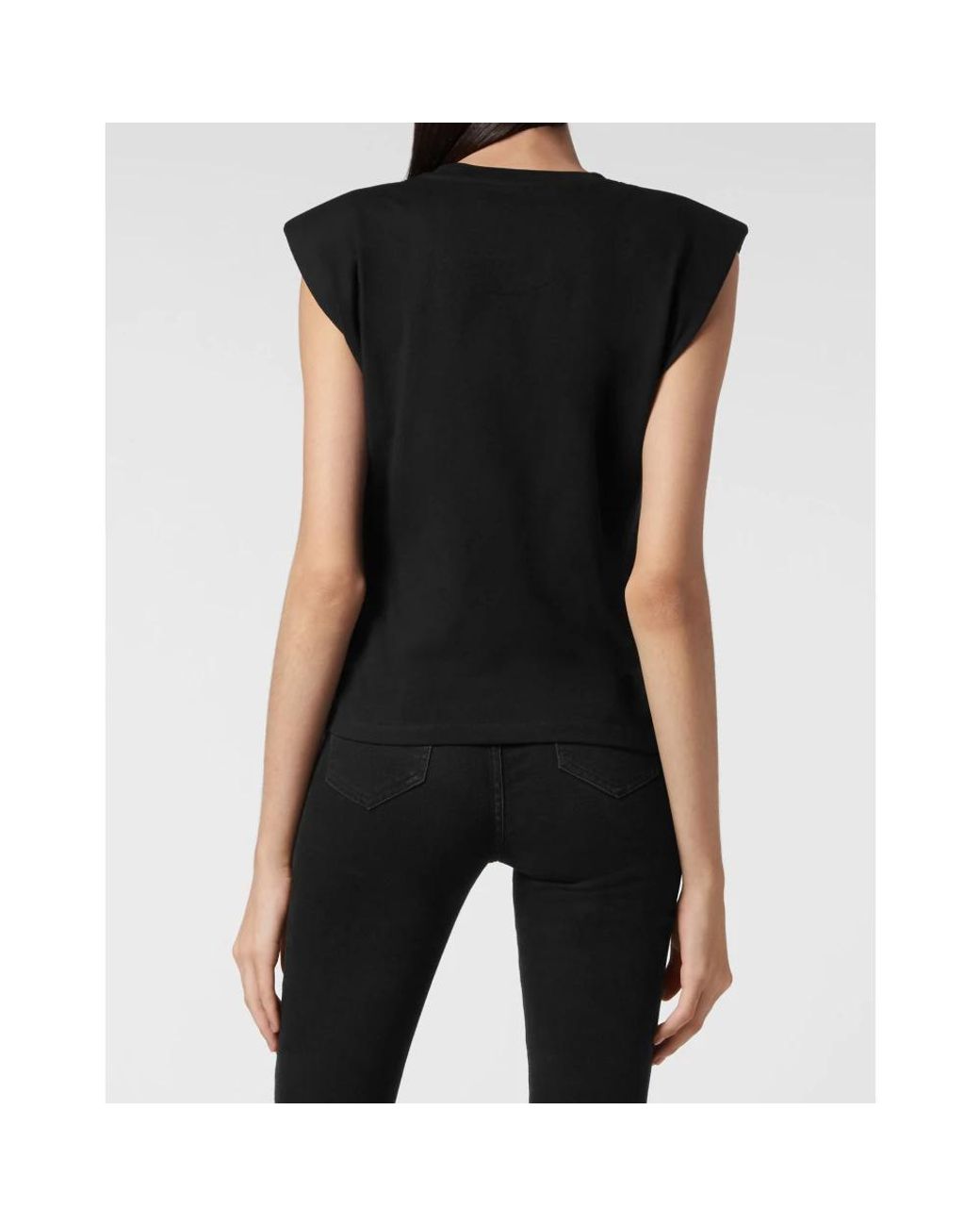 Philipp Plein Tops ,Zwart ,Katoen T-Shirt Ronde Hals Hawaii in het Black