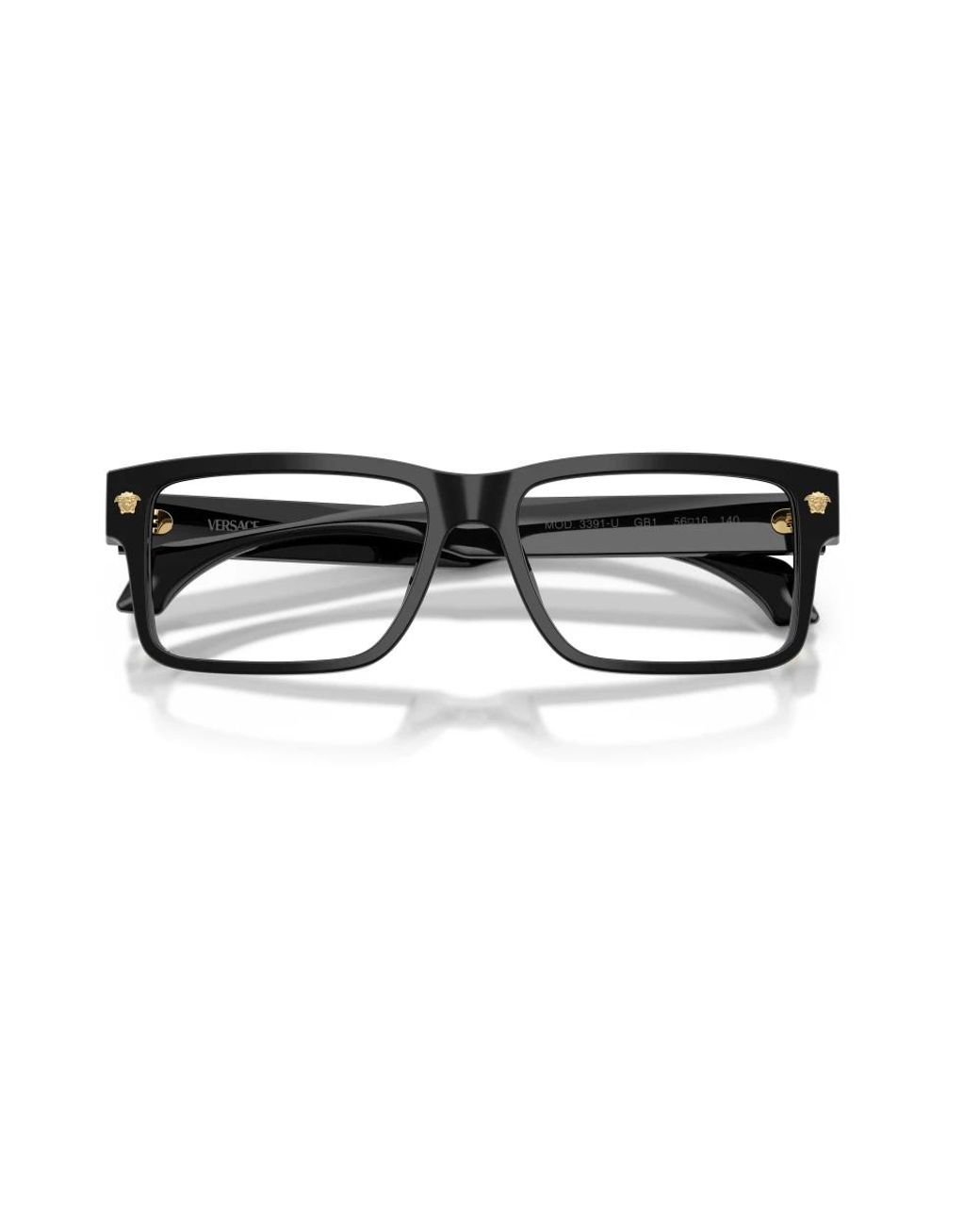 Versace Square Optical Frame in het Black voor heren