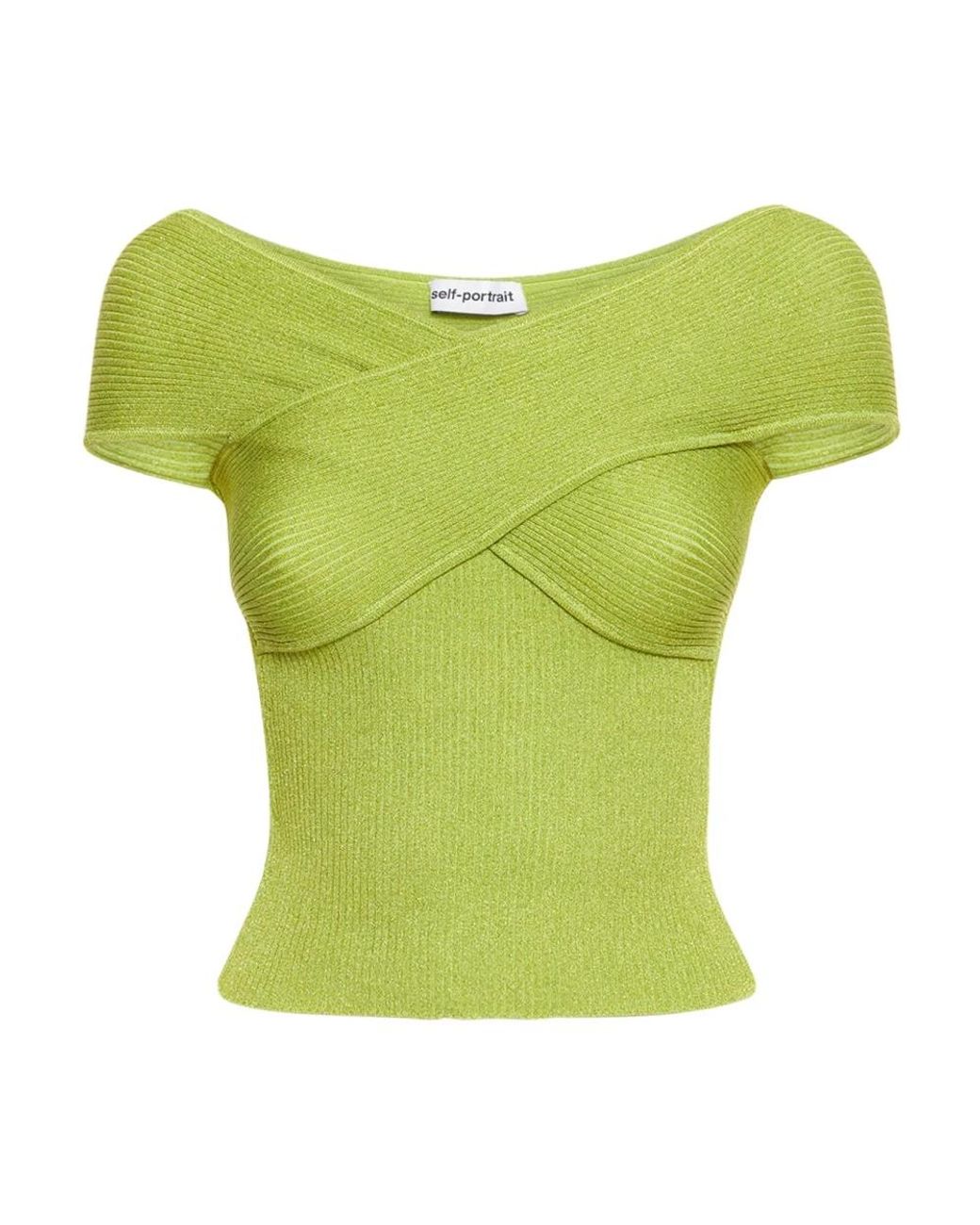 T-Shirts Self-Portrait de color Green