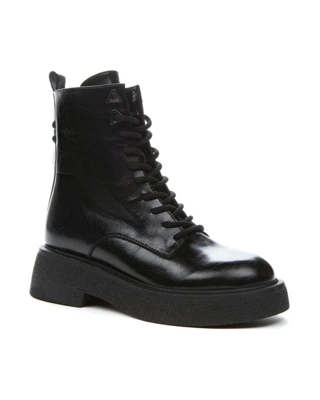 Keddo Black Lace-Up Boots