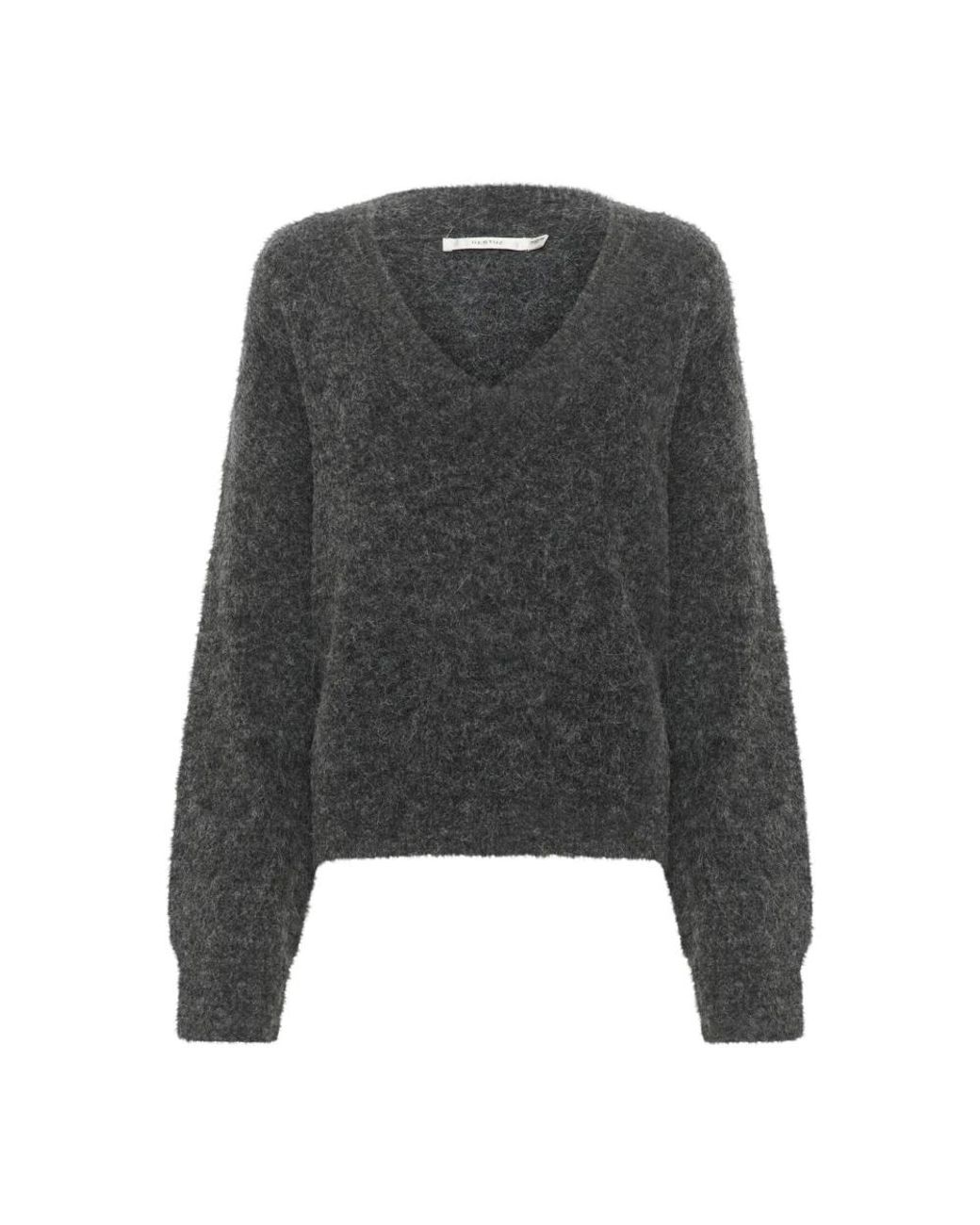 Gestuz Gray V-Neck Knitwear