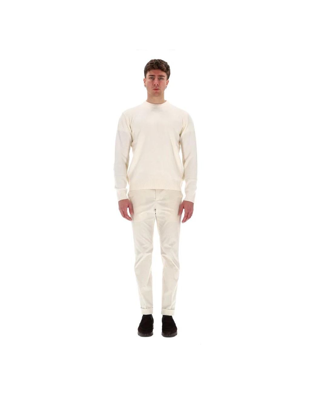 Herno Natural Round-Neck Knitwear for men